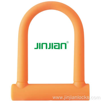 Heavy duty u shape rubber coat bicycle lock